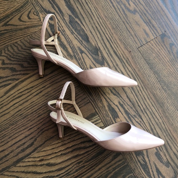 Nude Low Heels with Ankle Straps - Picture 3 of 3